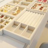 Flannelette Jewelry Display Stackable Holder Box Organizer