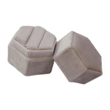 Velvet Double Ring Box Hexagon Display Holder