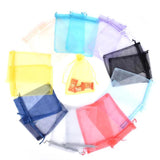 50pcs Organza Jewelry Packaging Bags Drawstring Wedding Party Decoration