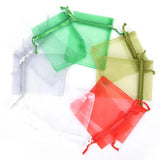 50pcs Organza Jewelry Packaging Bags Drawstring Wedding Party Decoration