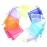 50pcs Organza Jewelry Packaging Bags Drawstring Wedding Party Decoration