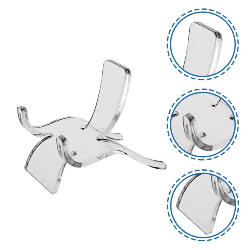 25Pcs Crystal Acrylic Display Stand Pedestal for Jewelry Pendants