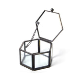Clear Glass Jewelry Box Organize Holder Ring Necklace Bracelets Earrings Storage