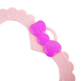 Heart Shaped Ring Box Pink Plastic Bowknot Jewelry Box