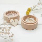 Engraved Wood Ring Bearer Box Wedding Rings Holder