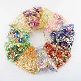 100Pcs Multicolors Organza Bag Rose Wedding Jewelry Packaging Bags