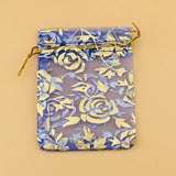 100Pcs Multicolors Organza Bag Rose Wedding Jewelry Packaging Bags