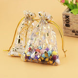 100Pcs Multicolors Organza Bag Rose Wedding Jewelry Packaging Bags
