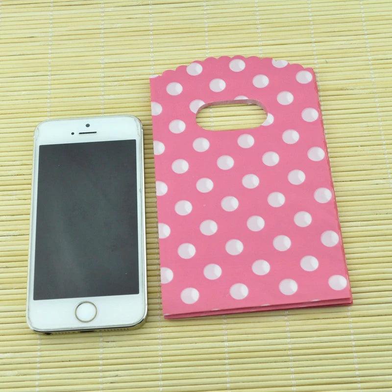 100pcs Pink Plastic Bag Charms Nuts Jewelry Packaging Small Candy Gift
