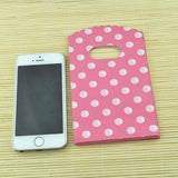 100pcs Pink Plastic Bag Charms Nuts Jewelry Packaging Small Candy Gift