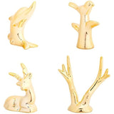Porcelain Bird Antlers Reindeer Dolphin Ring Holder Decor