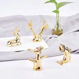 Porcelain Bird Antlers Reindeer Dolphin Ring Holder Decor