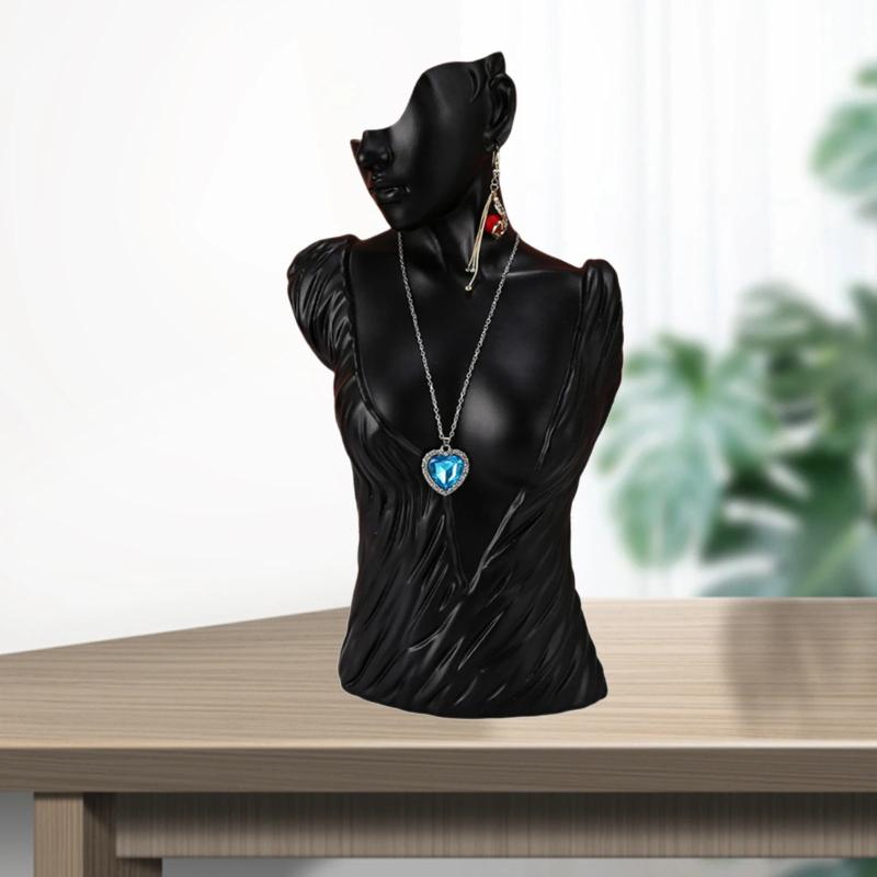 Resin Jewelry Display Stand Earring Holder Head Bust Mannequin Organizer
