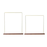 Metal Frame Necklace Holder Stand with Wood Base