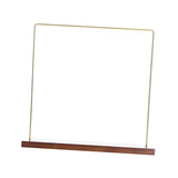 Metal Frame Necklace Holder Stand with Wood Base