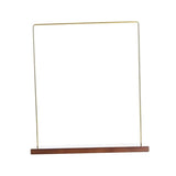 Metal Frame Necklace Holder Stand with Wood Base