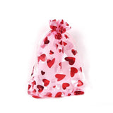50pcs 13x18cm Gilded Organza Bag Christmas Drawstring Candy Bag