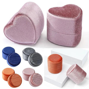 Wedding Ring Display Box Velvet Jewelry Box