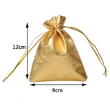 50Pcs 9x12cm Cotton Jute Drawstring Pouches for Jewelry Storage