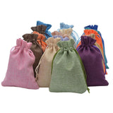 10Pcs Colorful Jute Bag Drawstring Storage Pouch for Dry Flower Tea Soap