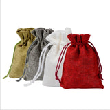 10Pcs Colorful Jute Bag Drawstring Storage Pouch for Dry Flower Tea Soap