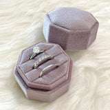 3-Slot Wedding Ring Storage Box with Detachable Lid