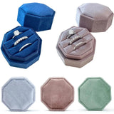 3-Slot Wedding Ring Storage Box with Detachable Lid