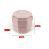 3-Slot Wedding Ring Storage Box with Detachable Lid