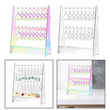 Acrylic Earring Display Stand 16 Mini Hangers Tabletop Jewelry Shelf Rack