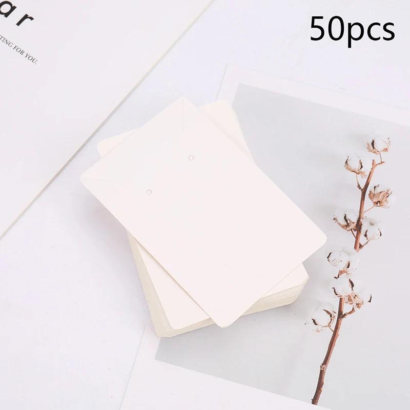 50PCS Cardboard Earring Package Hang Tag for Ear Studs Earring Necklaces