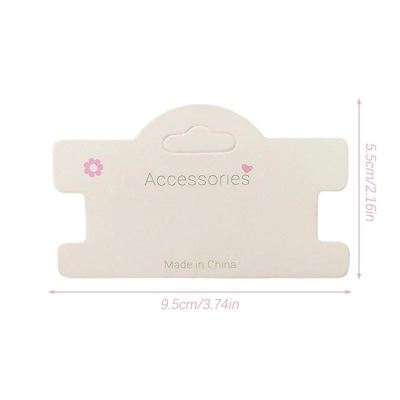 50pcs DIY Jewelry Cardboard Packaging Hair Accessories Display Cards