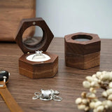 Wooden Engagement Ring Storage Box Jewelry Holder