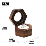 Wooden Engagement Ring Storage Box Jewelry Holder