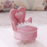 Heart Printed Jewelry Organizer Box, Chair Display Case