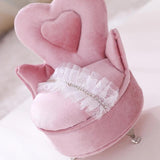 Heart Printed Jewelry Organizer Box, Chair Display Case