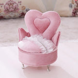Heart Printed Jewelry Organizer Box, Chair Display Case