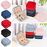 High Jewelry Organizer Flannel Earrings Ring Holder Storage Box