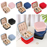 High Jewelry Organizer Flannel Earrings Ring Holder Storage Box