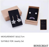 24pcs Cardboard Jewelry Set Box Rectangle Necklace Rings Storage C