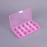 15-grid Portable Jewelry Organizer Box Clear Plastic Mini Storage
