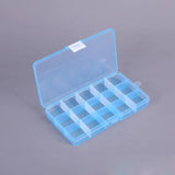 15-grid Portable Jewelry Organizer Box Clear Plastic Mini Storage