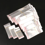 100pcs 8 Sizes Transparent Self Adhesive OPP Plastic Pouch Sachet Gift Bag