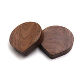 Walnut Wood Round Makeup Mirror Handheld Magnetic Suction Mirror