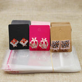 Hot Pink Earring Card 50X40MM 100 pcs
