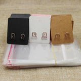 Hot Pink Earring Card 50X40MM 100 pcs