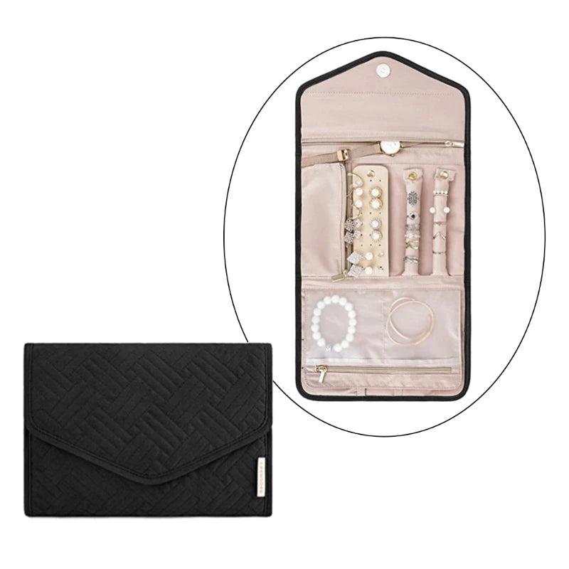 Jewelry Organizer Earring Storage Box Portable Compact