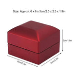 LED Light Square Ring Box Wedding Engagement Jewelry Earring Coin Box