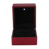 LED Light Square Ring Box Wedding Engagement Jewelry Earring Coin Box