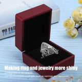 LED Light Square Ring Box Wedding Engagement Jewelry Earring Coin Box