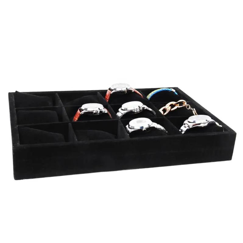 12 Slots Watch Jewelry Display Case Bracelet Bangle Organizer